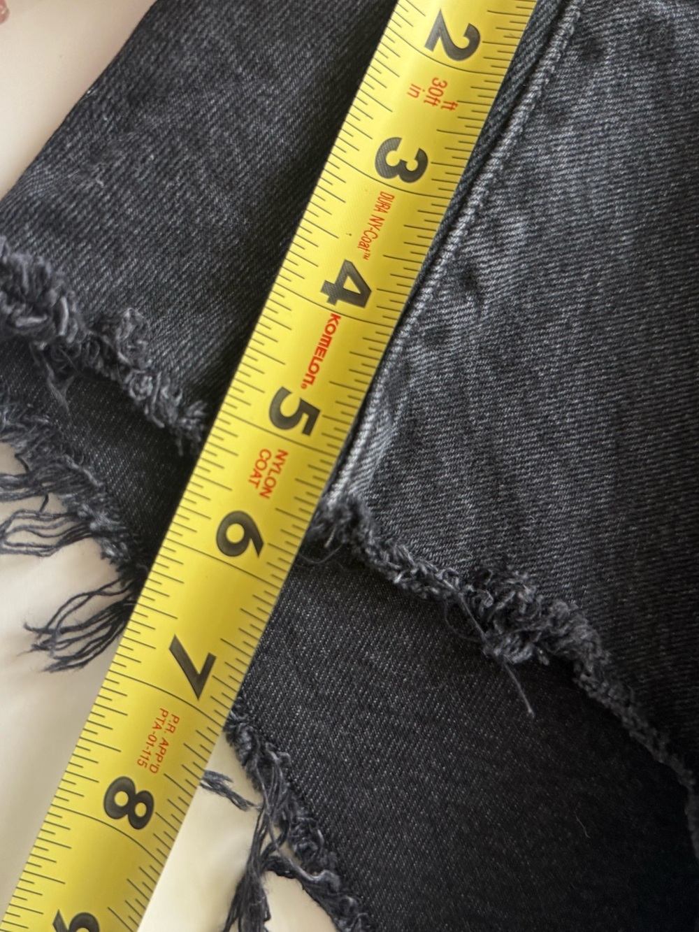Levi 501 Black Denim Short | W27 | High Rise | Distressed - Picture 5 of 7